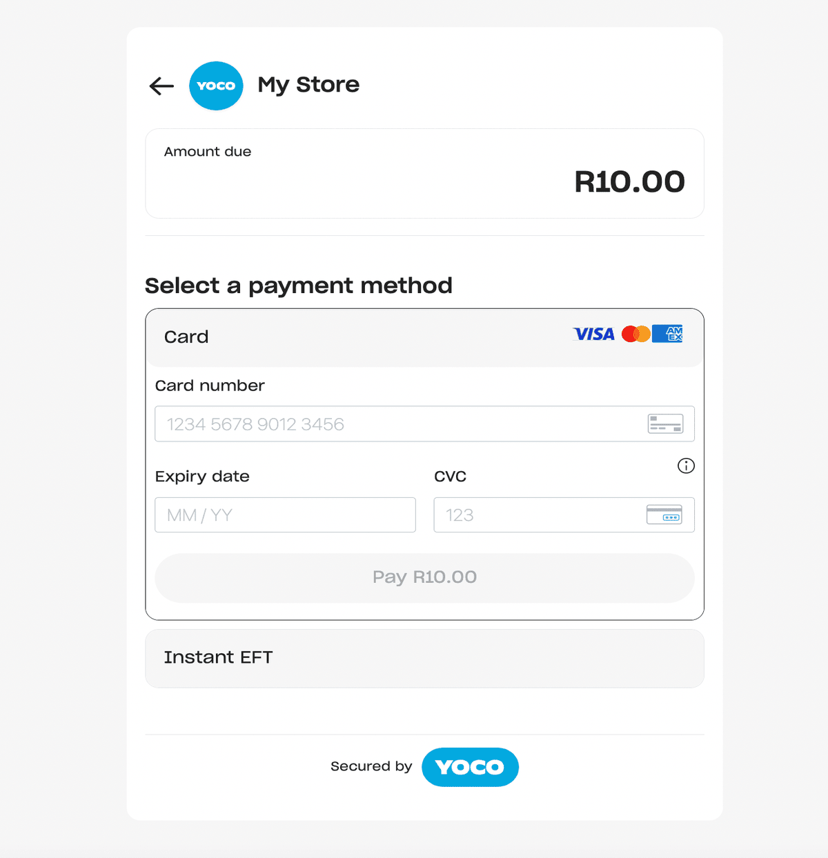Checkout - Yoco Online Payments