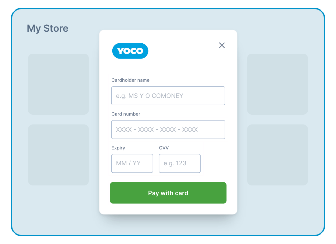 Popup - Yoco Online Payments
